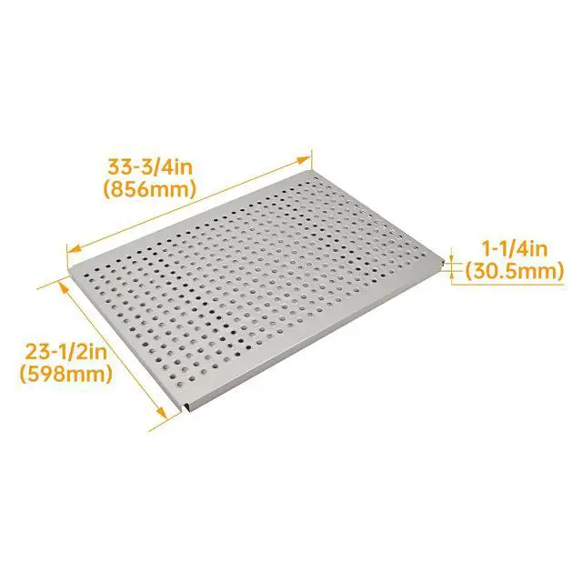 Alt view image 4 of 6 - 24"x34" Deck Plate Compatible with Freightliner Peterbilt Kenworth Heavy-Duty Catwalk Automann Semi Truck Deck Plate for Walk Between Cab and Chassis Steel Powder Coated Silvery