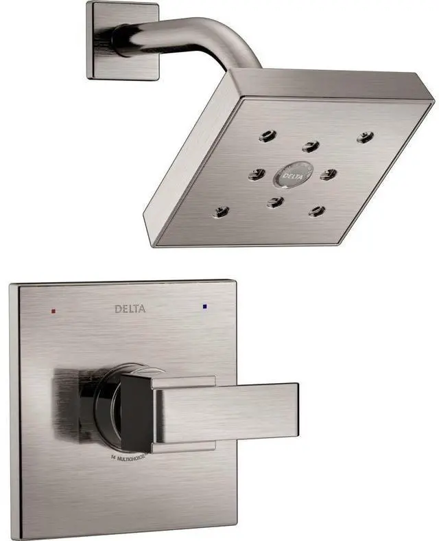 Main image of Faucet Ara 14 Series Single-Function Shower Trim Kit with Single-Spray H2Okinetic Shower Head, Stainless T14267-SS (Valve Not Included)
