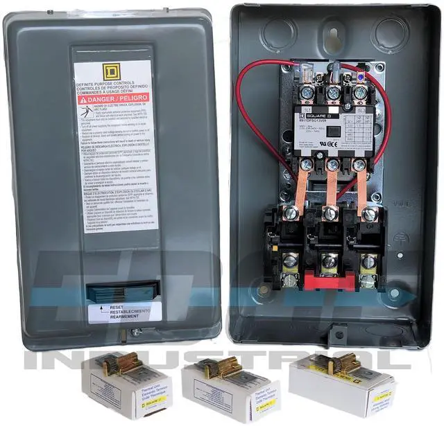 Main image of SQUARE D MAGNETIC MOTOR STARTER CONTROL 5HP 20AMP 208-230VOLT 3-PHASE FOR AIR COMPRESSOR MOTORS