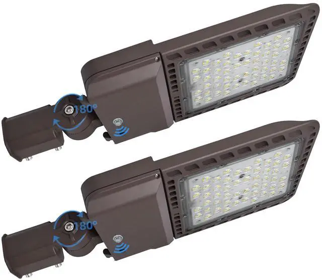 Main image of LED Parking Lot Light 200W 28000LM Equivalent to 600W HPS/HID 5000K LED Shoebox Pole Light with Dusk to Dawn Photocell Adjustable Slip Fitter for Barn,Yard,Roadways IP65 110-277V ETL Listed 2PACK