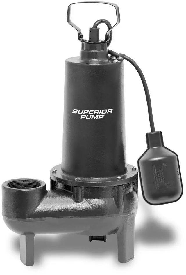 Main image of 93501 1/2-Horsepower Cast Iron Sewage Pump with Tethered Float Switch