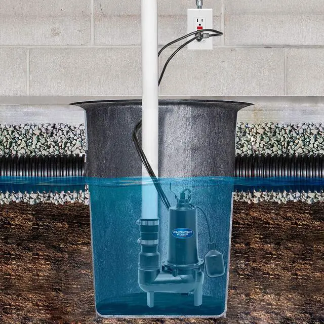 Alt view image 2 of 6 - 93501 1/2-Horsepower Cast Iron Sewage Pump with Tethered Float Switch