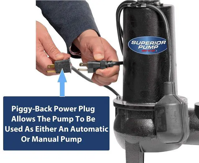 Alt view image 5 of 6 - 93501 1/2-Horsepower Cast Iron Sewage Pump with Tethered Float Switch