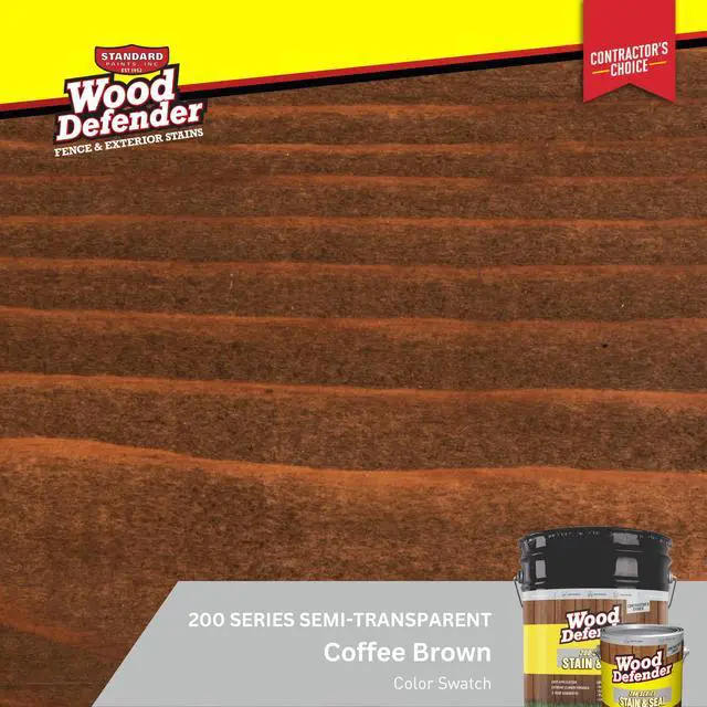 Alt view image 2 of 6 - 200 Series Coffee Brown Semi-Transparent Stain & Sealer 5-Gallon