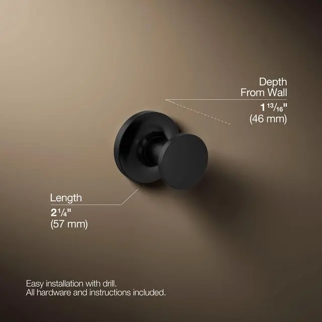 Alt view image 4 of 6 - 14375-BL Purist® 24" Double Towel bar, Matte Black