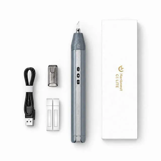 Main image of C1 Lite Wireless Ultrasonic Cutter, 40,000Hz Electric Craft Knife, 3 Power Modes & LED, Portable Hobby Tool for 3D Print Support Removal, Plastic Model, Leather, Wood & DIY Makers