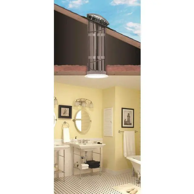 Alt view image 3 of 4 - 10" Double Strength Acrylic Rigid Low-Profile Sun Tunnel Tubular Skylight