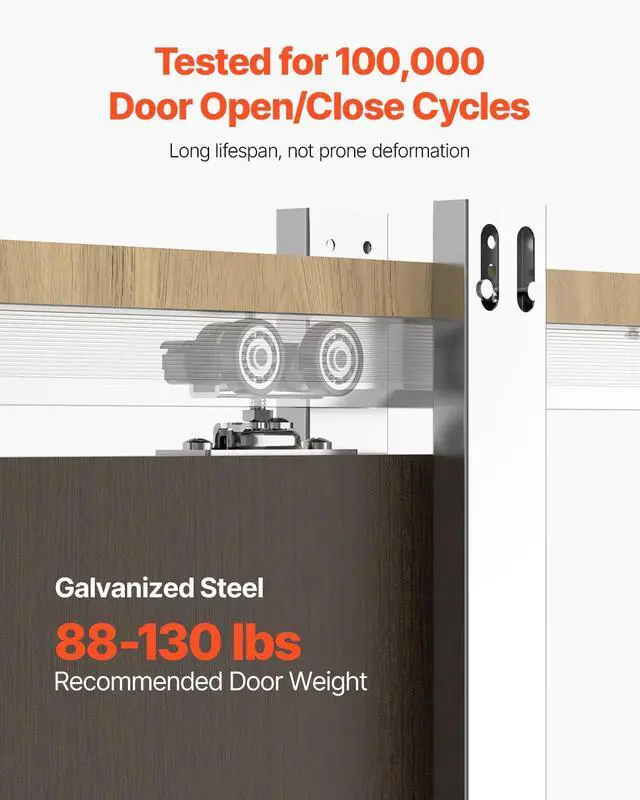 Alt view image 5 of 6 - Pocket Door Frame Kit, for 24-32 in Wide 80 in High Door, Pocket Door Kit with Two-Way Soft Close Mechanism, Slide Smoothly Quietly, Easy to Install, Premium Galvanized Steel, for Living Room