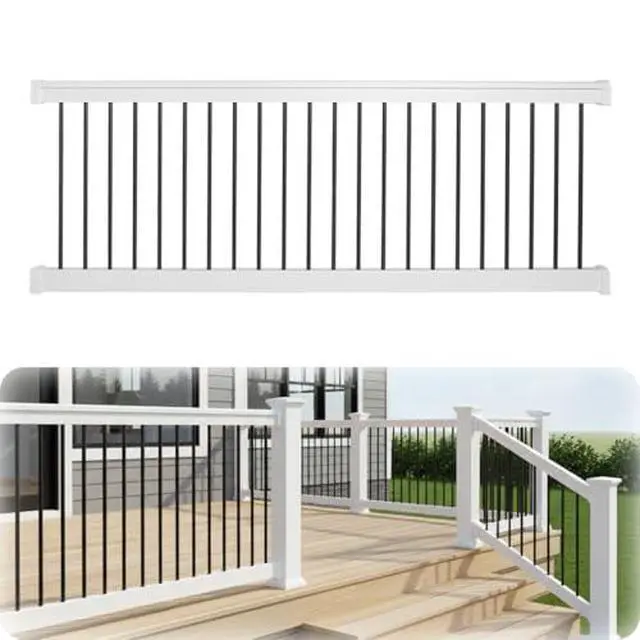 Alt view image 2 of 4 - Bolton Porch and Deck Railing Kit Aluminum and Vinyl Railing Kit for Decks, Porches, Balcony Railing, and More (36 x 72)