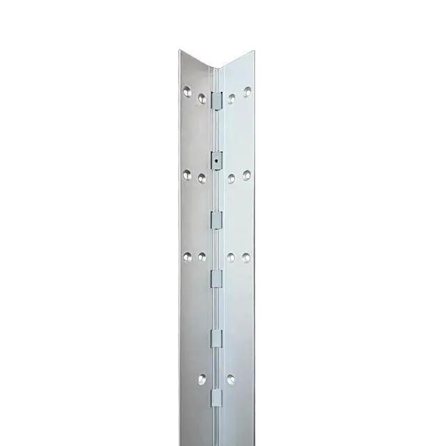 Alt view image 2 of 6 - Anodize Aluminum Continuous Hinge - Heavy Duty - Full Mortise - Great for Door Improvement - Piano Hinge - Residential/Commercial. (Silver, 95 inch)
