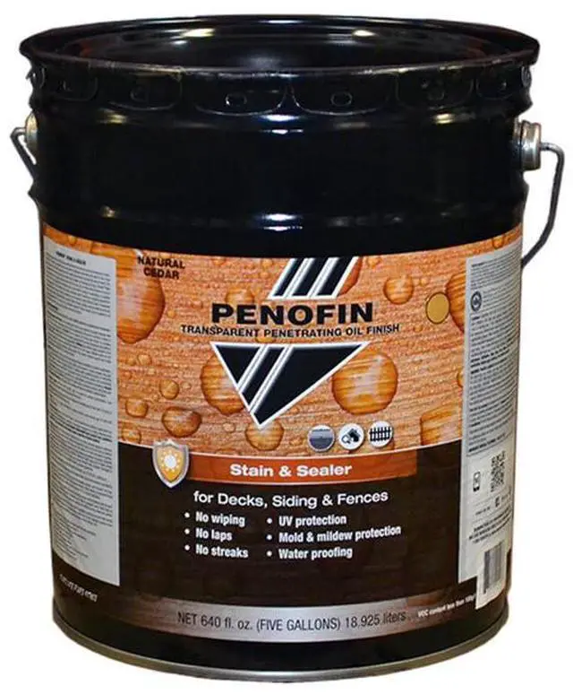 Main image of Penofin 5 Gallon Stain and Sealer Tranparent Penetrating Oil Finish - Natural Cedar