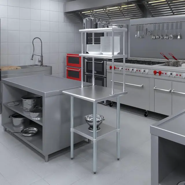 Alt view image 5 of 6 - Double OverShelf Stainless Steel NSF - Many (24" Long x 12" Deep)