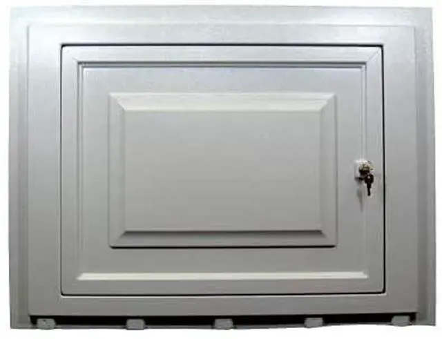 Main image of White Vinyl Skirting Access Door for Mobile Home Underpinning (1) (1)