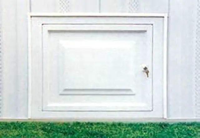 Alt view image 2 of 2 - White Vinyl Skirting Access Door for Mobile Home Underpinning (1) (1)