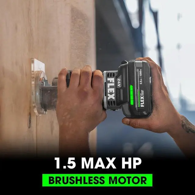 Alt view image 4 of 6 - 24V Brushless Cordless 1.5 HP Trim Router Tool, Battery and Charger Not Included - FX4221-Z