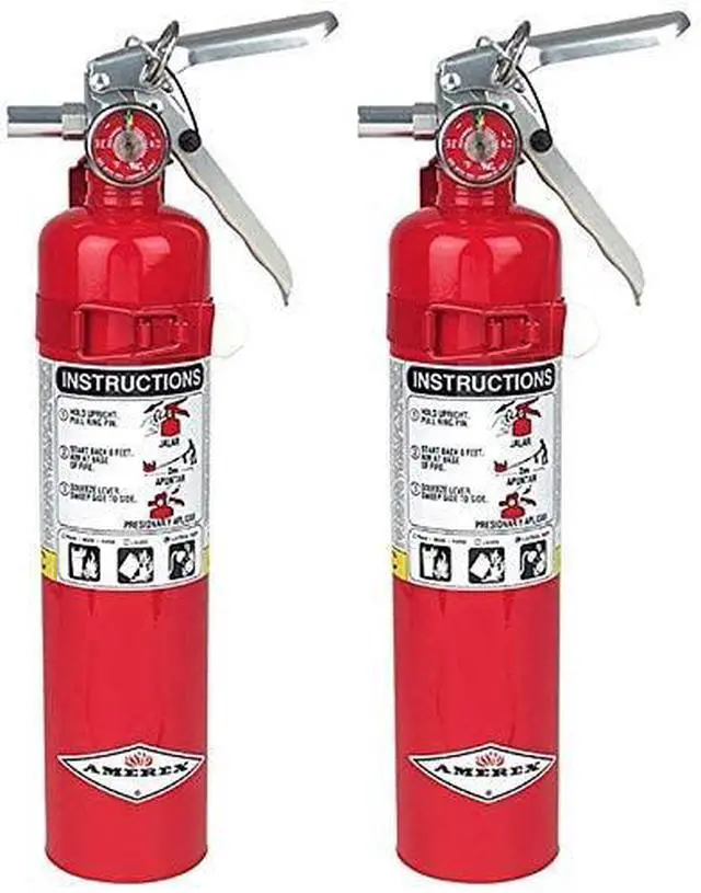 Main image of B417, 2.5 lb. ABC Dry Chemical Class A B C Fire Extinguisher with Wall Bracket, 2 Pack