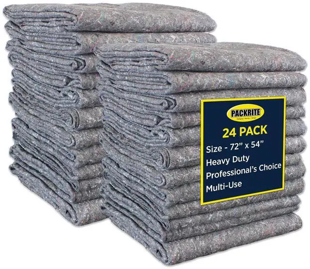 Main image of Padded XL Moving Blankets, 24 Pack, Heavy Duty, Eco-Friendly Pads for Packing & Furniture Protection