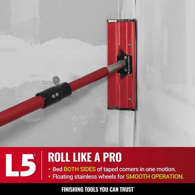 Alt view image 3 of 6 - Corner Roller + Standard Handle Pro-Grade | Drywall Gyprock Plasterboard Sheetrock | 4-507
