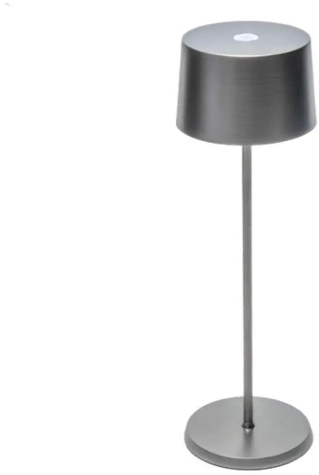 Main image of Olivia Pro Lamp, Rechargeable Cordless Table Lamp with Touch Control, Suitable for Indoor, Dimmer, 2700-3000 K, Height 14 Inches, Antique Nickel Color