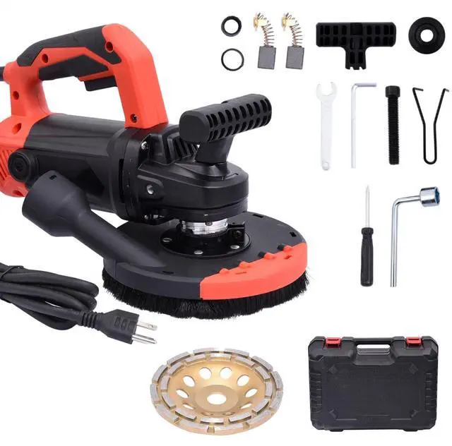 Main image of 7-Inch Concrete Floor Grinder, 2200W Powerful Concrete Sanding Machine Concretes Sander Practical Angle Grinder Tool Floor Grinders Polishing Machine 90° Seamless sanding for Floors(Size:A)