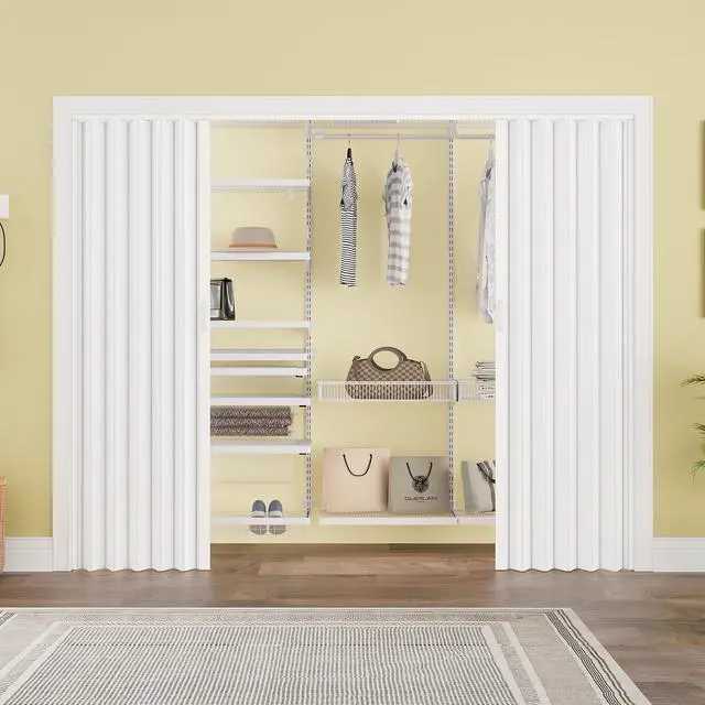 Main image of 96" x 80" Double Walled PVC Accordion Door Interior with Full-Side Strong Magnetic Strip, Soundproof Accordion Folding Door for Doorway Closet RV Kitchen Bathroom, Sturdy & Easy to Install, Trimmable