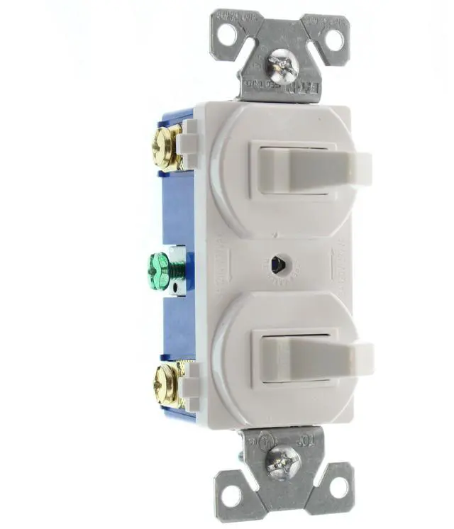 Main image of RC103WZ Combo Double Toggle Switch, (1) 1-Pole, (1) 3-Way, 15A, 120/277-Volt, White, (24-Pk)