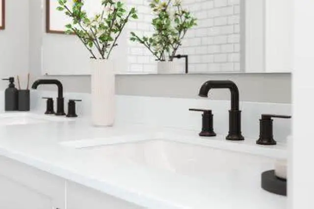 Alt view image 5 of 6 - LG49-COL0B, Colfax 1.2 GPM Widespread Bathroom Faucet, Matte Black