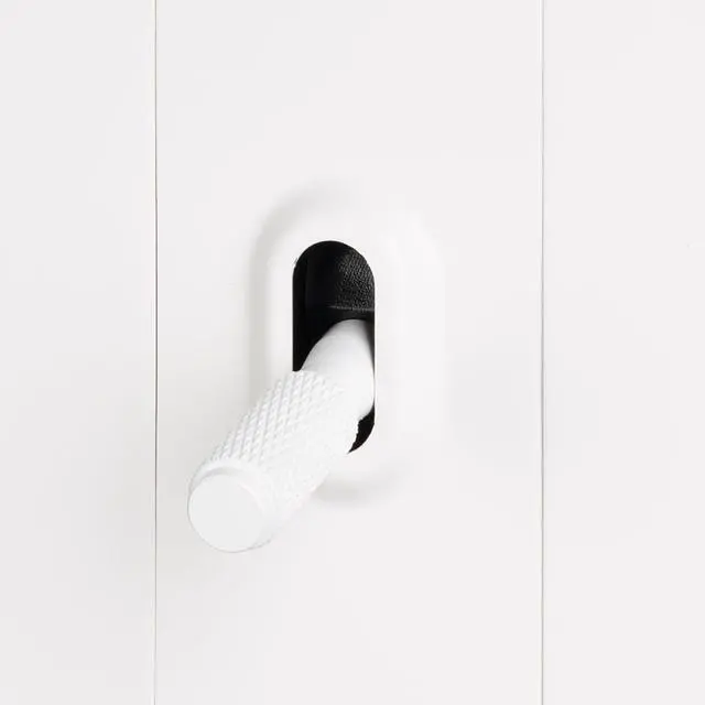 Alt view image 4 of 5 - Buster and Punch 2 Gang Double Light Switch 1-Way Cross Knurl Without Logo in White
