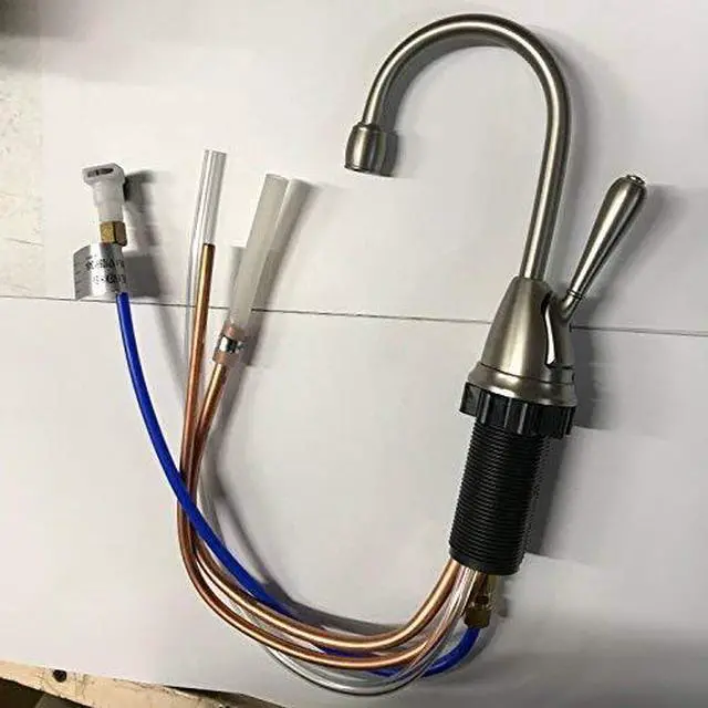 Alt view image 3 of 3 - H-View-SN One Handle Hot Water Dispenser Faucet Satin Nickel