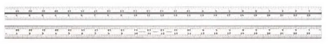 Main image of Blade Only for Combination Squares, Sets & Bevel Protractors, 24"L | 4R Graduation, Ideal for Woodworking and Metalworking - Satin Chrome Finish, CB24-4R