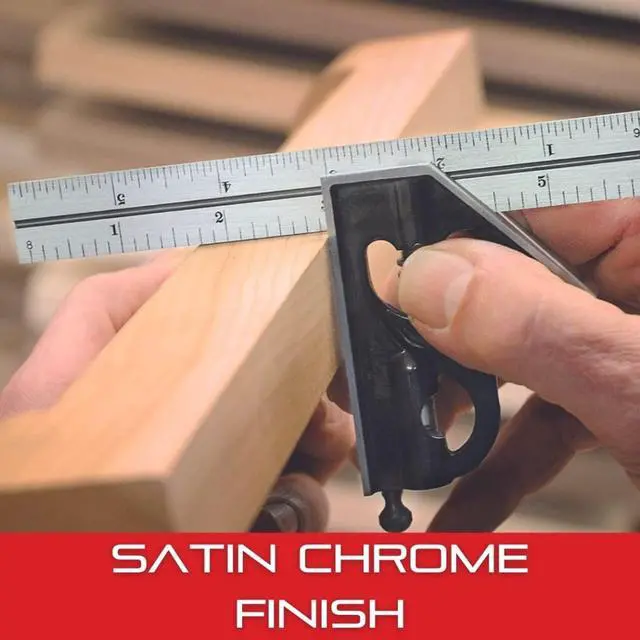 Alt view image 3 of 6 - Blade Only for Combination Squares, Sets & Bevel Protractors, 24"L | 4R Graduation, Ideal for Woodworking and Metalworking - Satin Chrome Finish, CB24-4R