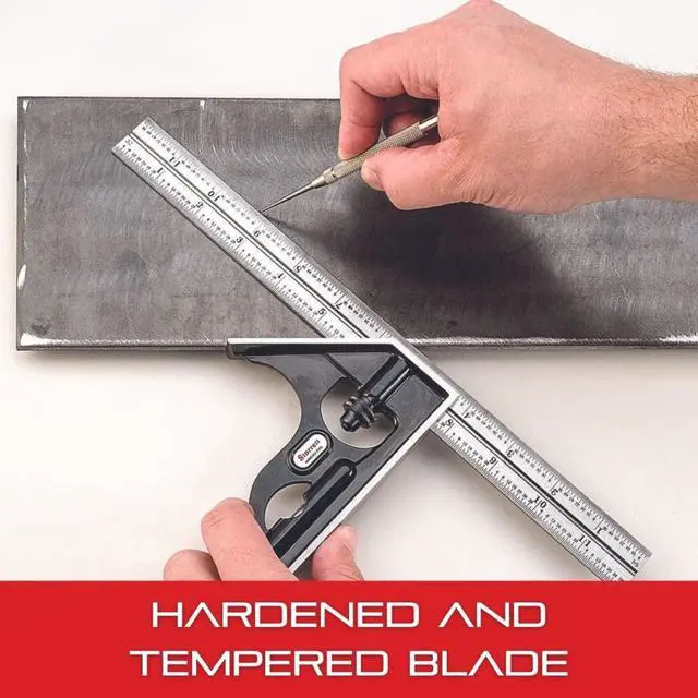 Alt view image 4 of 6 - Blade Only for Combination Squares, Sets & Bevel Protractors, 24"L | 4R Graduation, Ideal for Woodworking and Metalworking - Satin Chrome Finish, CB24-4R