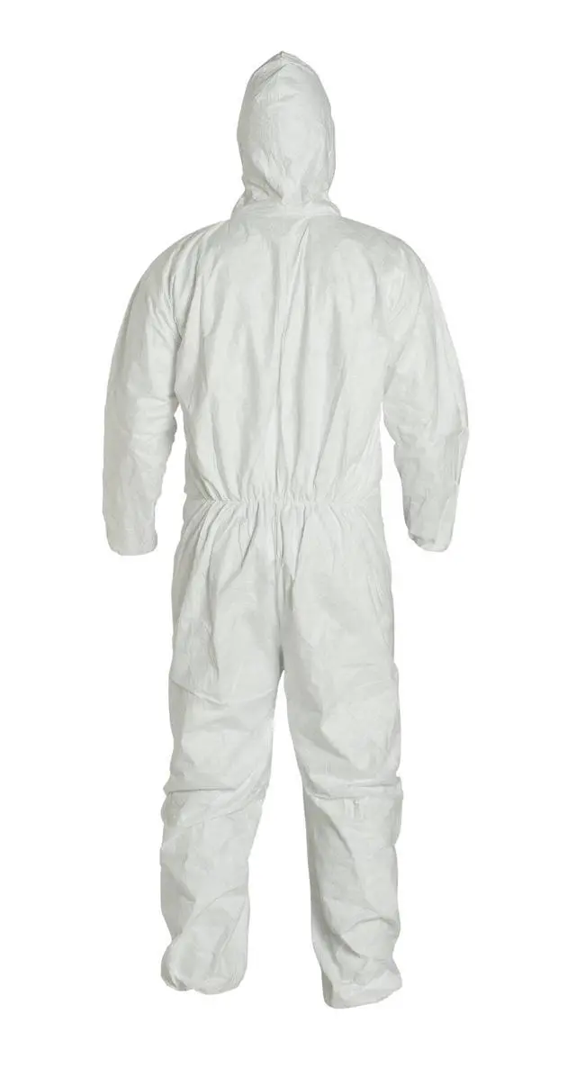 Alt view image 2 of 3 - Tyvek TY127S Disposable Coverall with Respirator-Fit Hood and Elastic Cuff, White, 3X-Large