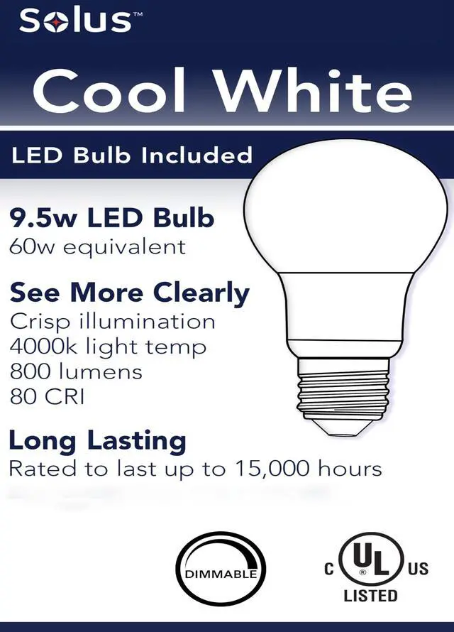 Alt view image 3 of 5 - Nautical S772WF Round Outdoor Wall/Ceiling Mount Light Black or White, Composite, Frosted Polycarbonate Diffuser LED Bulb Included, Non-Corrosive (White, Cool White (4000K), 4 Pack)