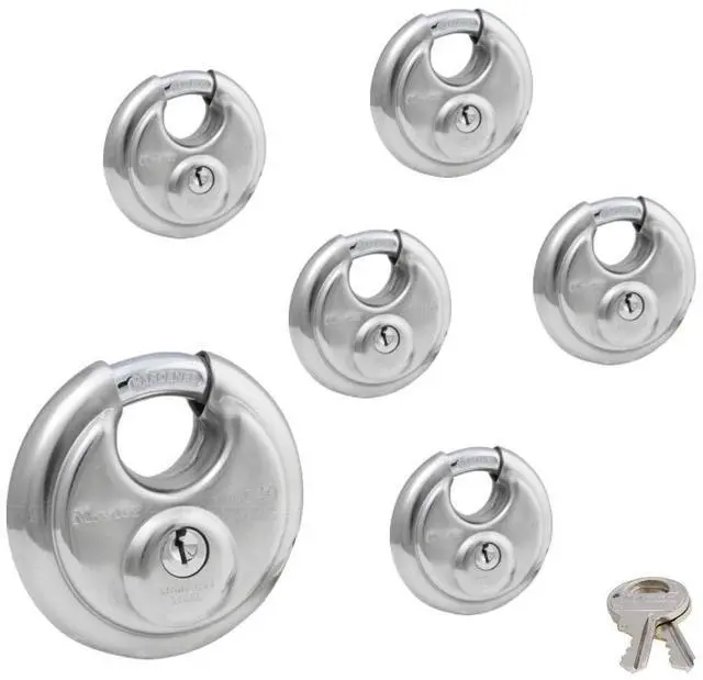 Main image of (6) Keyed Alike Stainless Steel Trailer and Multi Purpose Padlocks w/12 Keys, 40KA-6