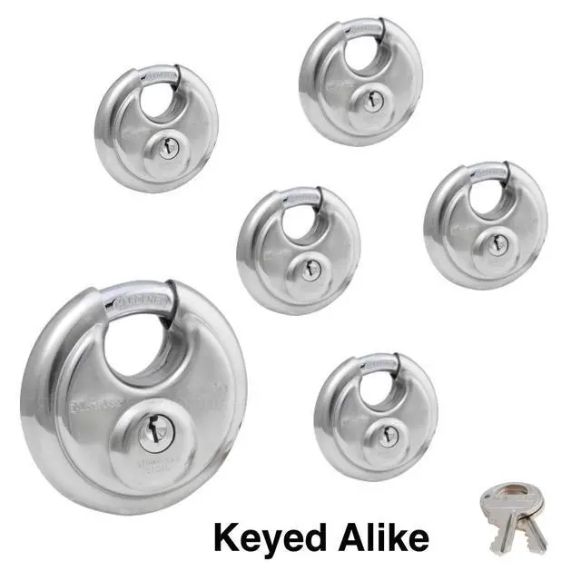 Alt view image 2 of 3 - (6) Keyed Alike Stainless Steel Trailer and Multi Purpose Padlocks w/12 Keys, 40KA-6