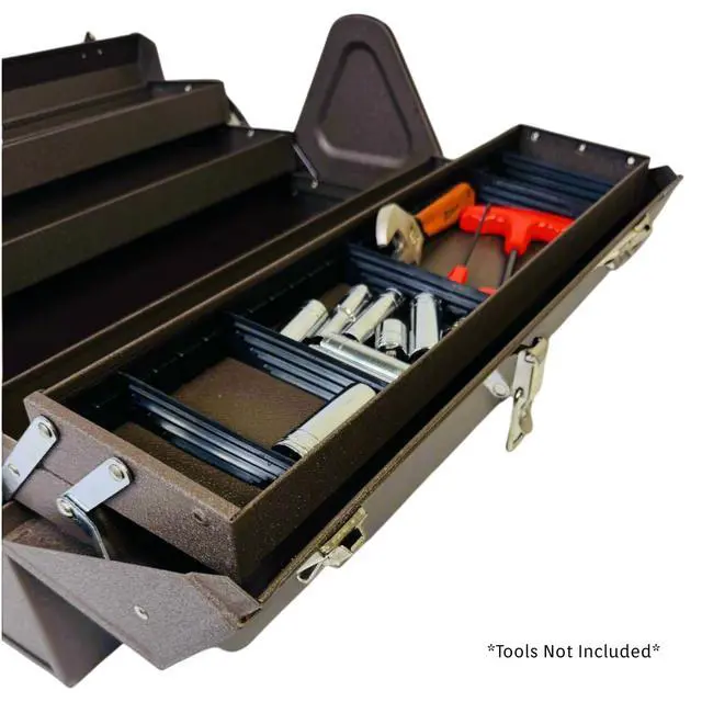 Alt view image 2 of 6 - Industrial 22-Inch Cantilever Steel Toolbox, Brown Winkle Powder Coat, BW00210220