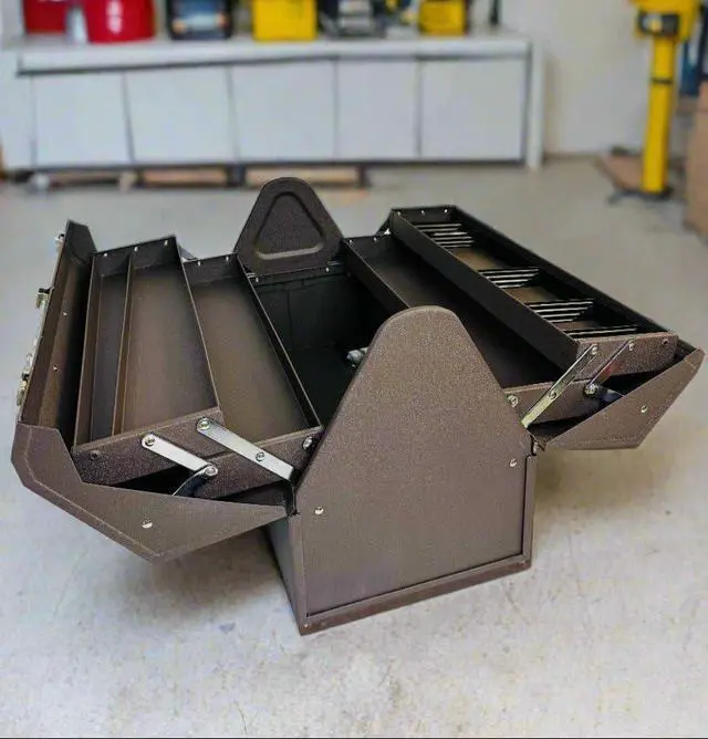 Alt view image 3 of 6 - Industrial 22-Inch Cantilever Steel Toolbox, Brown Winkle Powder Coat, BW00210220