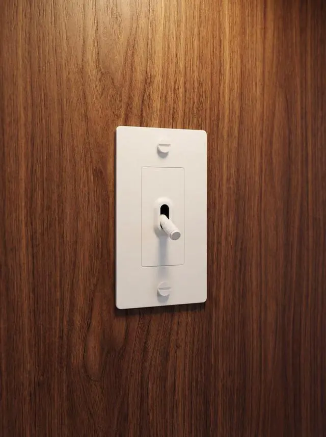 Alt view image 3 of 3 - Buster and Punch 1 Gang Light Switch 1-Way Cross Knurl Without Logo (White)