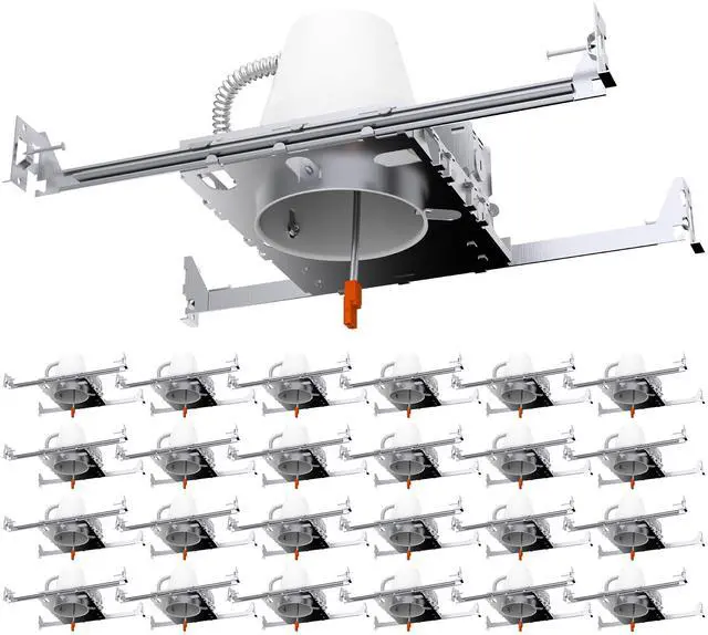 Main image of Sunco 24 Pack Can Lights Housing, New Construction, 4 Inch Recessed Cans for Ceiling, TP24 Connector, 120-277V, Air Tight, Steel, IC Rated, Easy Install, Wet Rated, UL