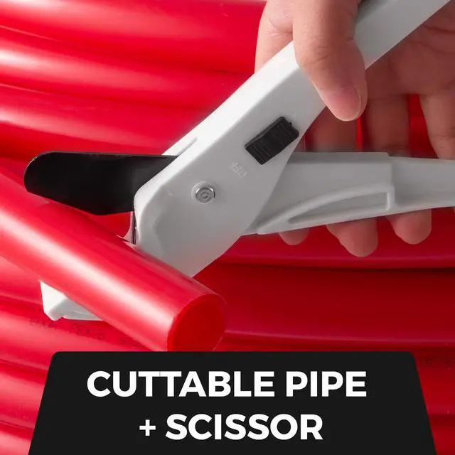 Alt view image 3 of 6 - Oxygen Barrier PEX Tubing 500Ft Red 5/8 Inch PEX Pipe Radiant Heat Floor O2 EVOH Pex-B Heat Durable Plumbing Flexible for Residential Commercial Heating Plumbing