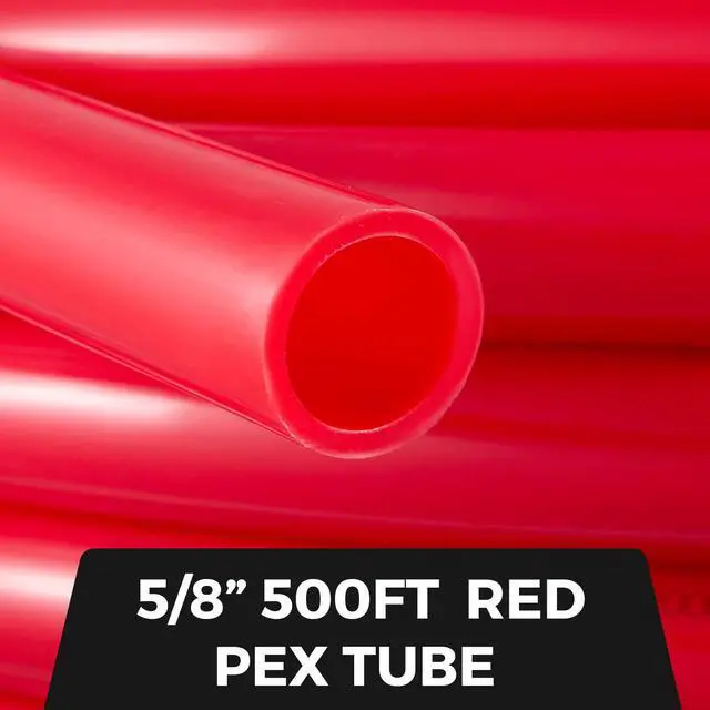 Alt view image 5 of 6 - Oxygen Barrier PEX Tubing 500Ft Red 5/8 Inch PEX Pipe Radiant Heat Floor O2 EVOH Pex-B Heat Durable Plumbing Flexible for Residential Commercial Heating Plumbing