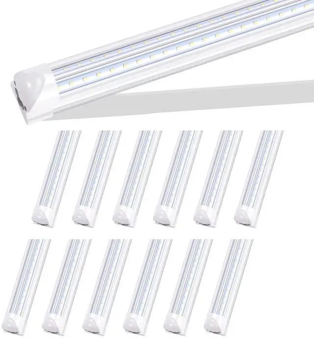 Main image of 8FT LED Shop Light Fixture,Integrate T8 Linkable Shop Lights,Plug and Play,100W 6000K,Fluorescent Tube Lamp Replacements for Garage Warehouse,Factory, Workshop(12-Pack)