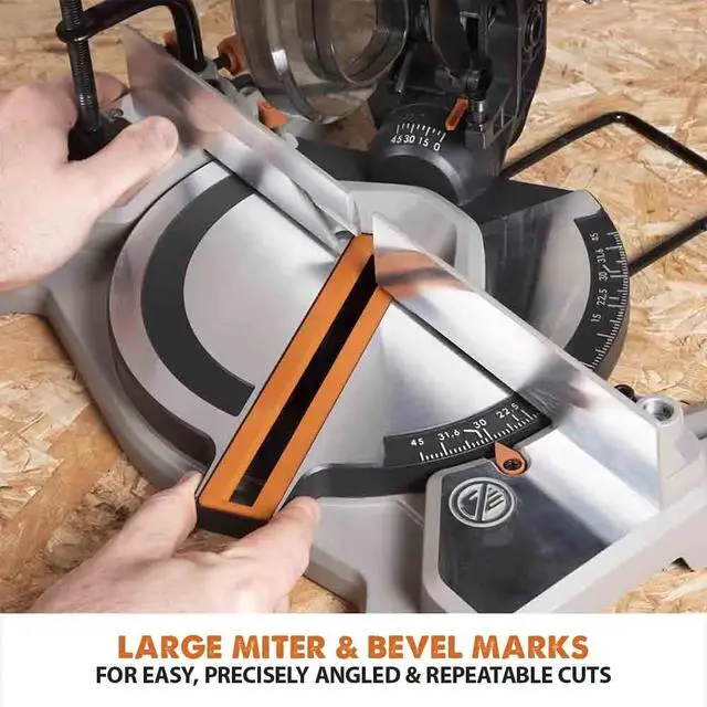 Alt view image 5 of 6 - R185CMS-Li 7-1/4" Cordless Compound Miter Saw, Multi-Material TCT Blade, 20V EXT Li-Ion, Battery & Charger Included, Cuts Wood, Metal, Plastic, 45° Miter & 45° Bevel, Compact & Powerful