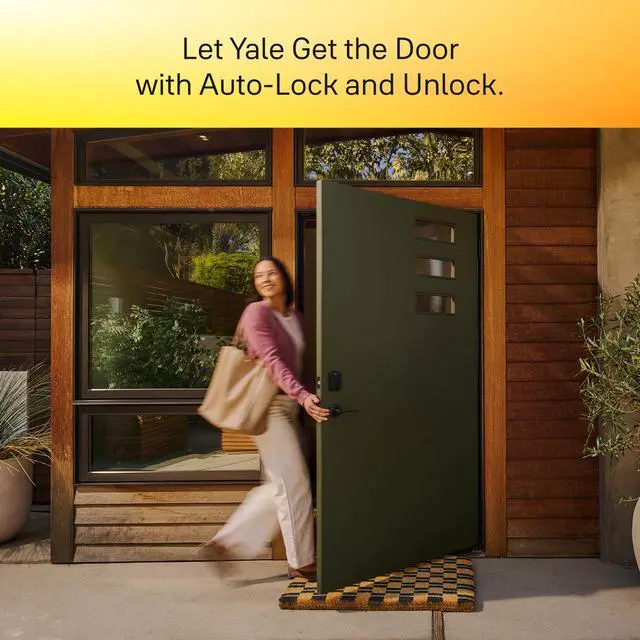 Alt view image 3 of 6 - Assure Lock 2 Keypad with Bluetooth and Valdosta Lever in Black Suede