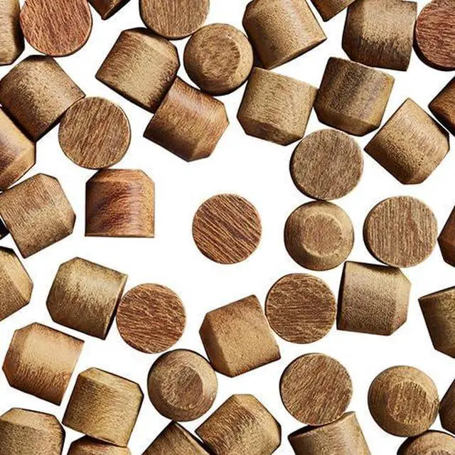 Main image of 3/8" Ipe Plugs, 100% Natural Ipe, Outdoor Ironwood Decking Plugs, Chamfer Bottom for Easy Install, Bulk Available (Qty 1000)