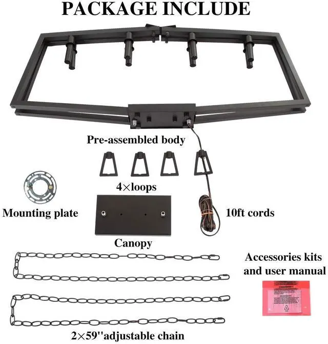 Alt view image 4 of 6 - Black Chandelier, Modern 8 Lights Metal Light Fixture for Dining Room and Kitchen Island