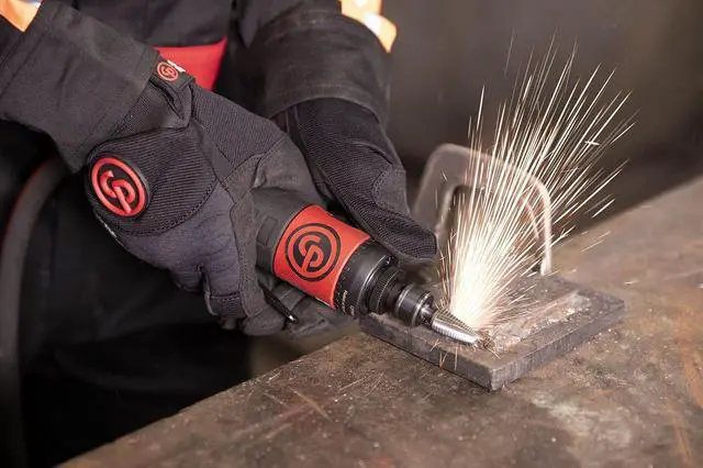Alt view image 6 of 6 - CP7411K Kit - Air Die Grinder Tool, Welder, Woodworking, Automotive Car Detailing, Stainless Steel Polisher, Heavy Duty, Straight, 1/4 Inch (6 mm), 0.56 HP / 420 W - 22000 RPM