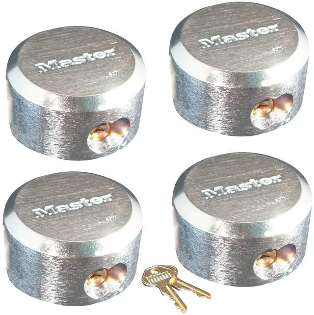 Main image of Four (4) Pro Series Hidden Shackle Padlocks, Keyed Alike w/ 8 Keys, 6271NKA-4 w/BumpStop Technology