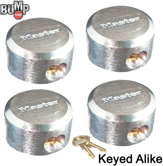 Alt view image 2 of 4 - Four (4) Pro Series Hidden Shackle Padlocks, Keyed Alike w/ 8 Keys, 6271NKA-4 w/BumpStop Technology